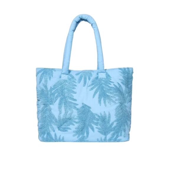 New Shade & Shore Light Blue Terry Tote - Picture 1 of 5